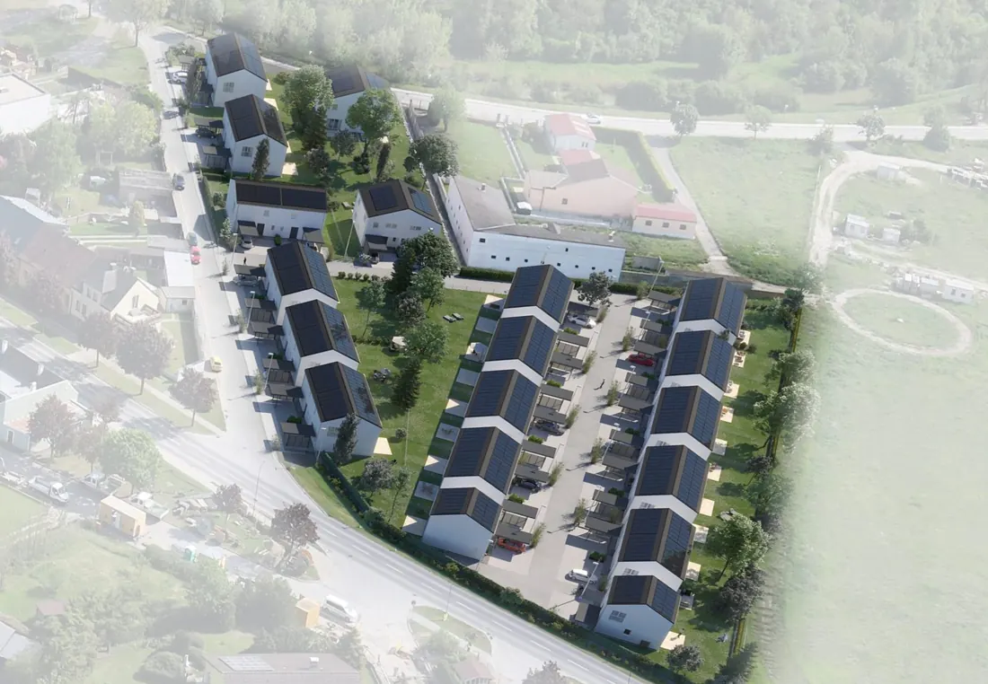 Quartier Brennerei aus der Vogelperspektive