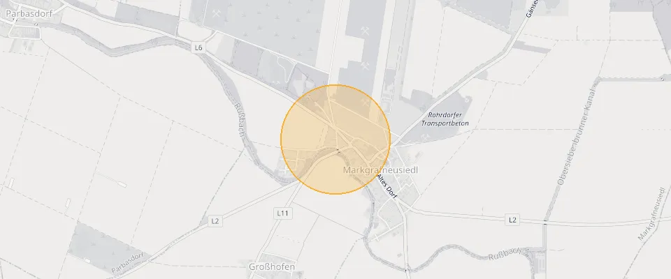 Approximate location of Quartier Brennerei on the map