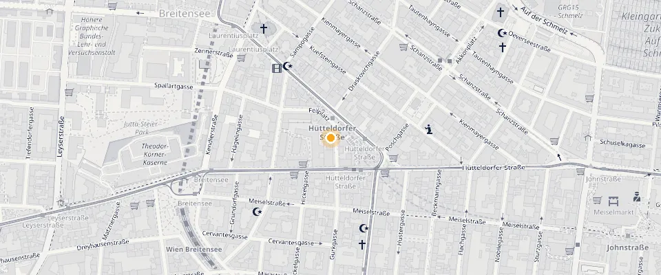 Location of Parking space near Hütteldorfer Straße (U3 station) on the map