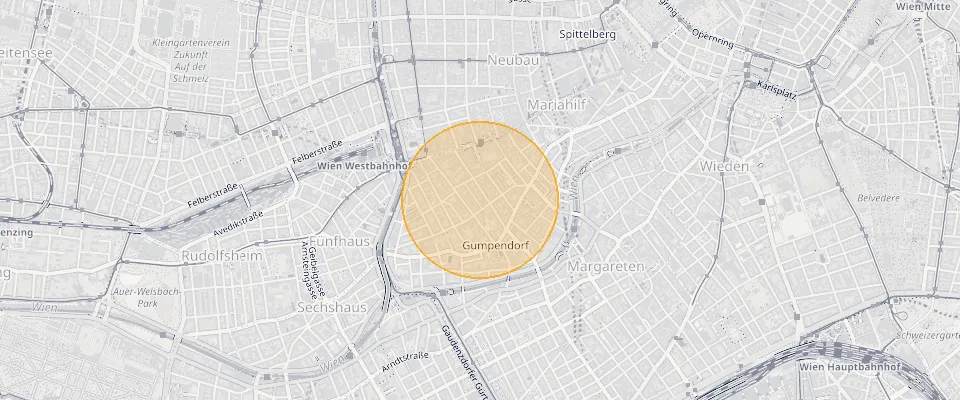 Approximate location of LEASED FOR A FIXED TERM FROM SEPTEMBER 2026 - JUNE 2027 --- UNIQUE LIVING EXPERIENCE ON 79 m² WITH OUTDOOR AREA AND GARAGE SPACE, HAYDNGASSE on the map